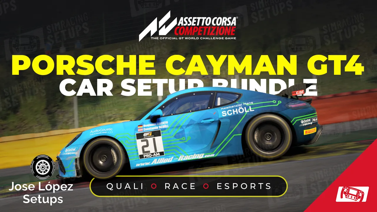ACC Porsche Cayman GT4 Setups