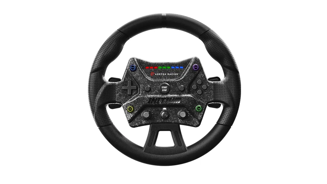 Asetek Initium steering wheel front design