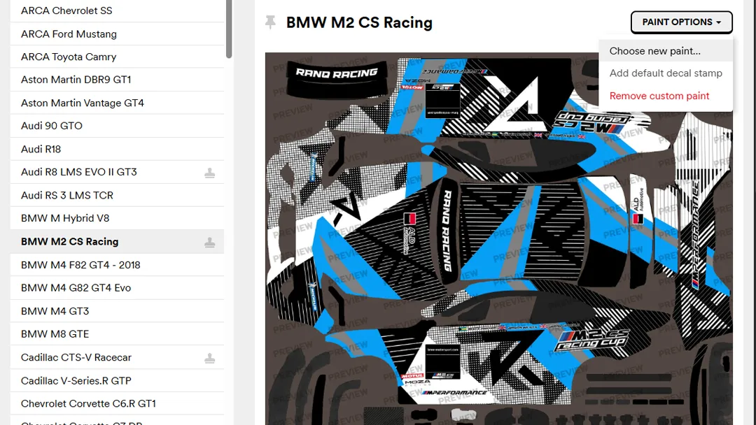 Trading Paints Manage My Paints