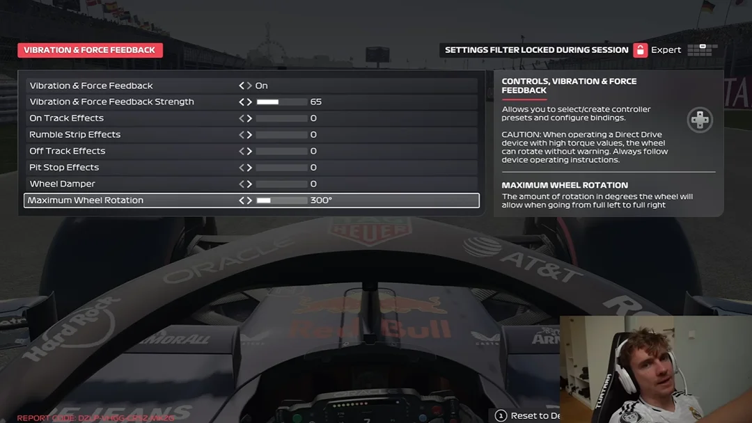 F1 25 Jarno Opmeer Wheel Settings
