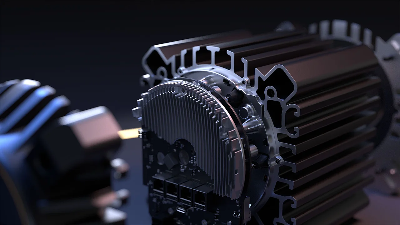 Fanatec Podium DD wheel base internals rear