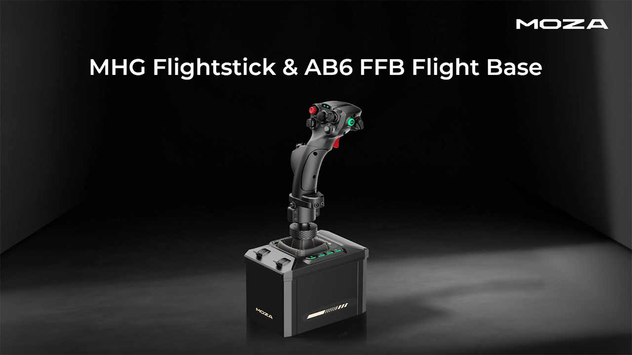 MOZA MHG Flightstick and AB6 FFB Base