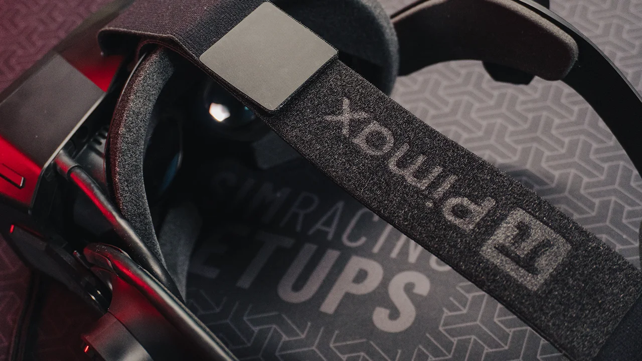 Pimax adjustable headstrap across the top