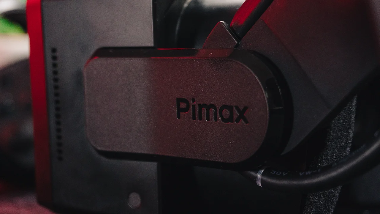Pimax branding on VR headset