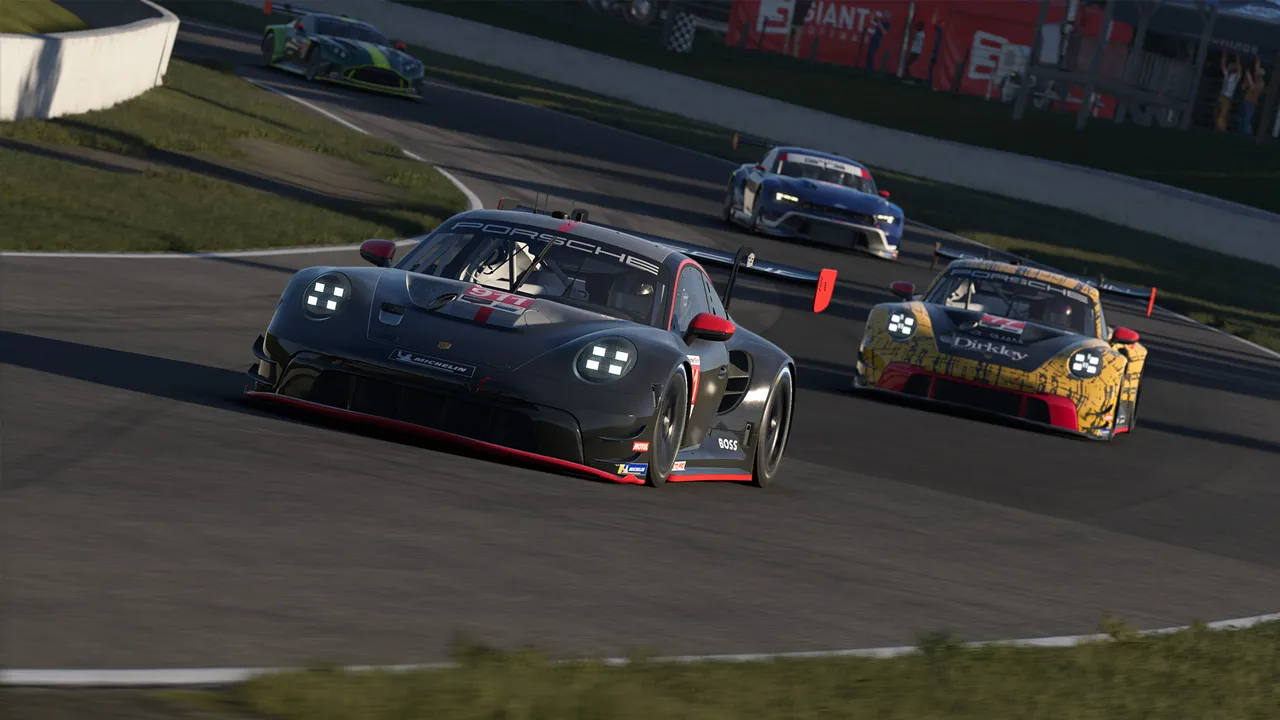 Project Motor Cars Porsche cars racing on track